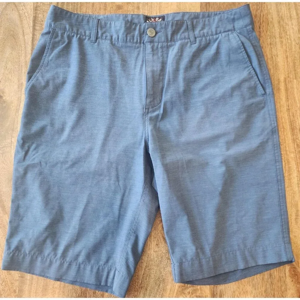 Faherty All Day Shorts Mens 33 Blue Lightweight Quick Dry Casual Summer Chino